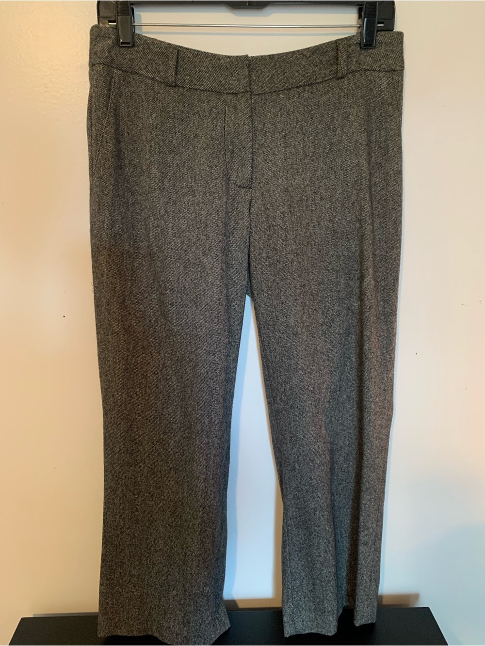 Cache Women's Gray Straight-Leg Wool Blend Pants
